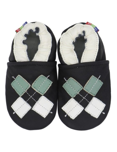 Zapatos de cuero bebé - CAROZOO - argyle black