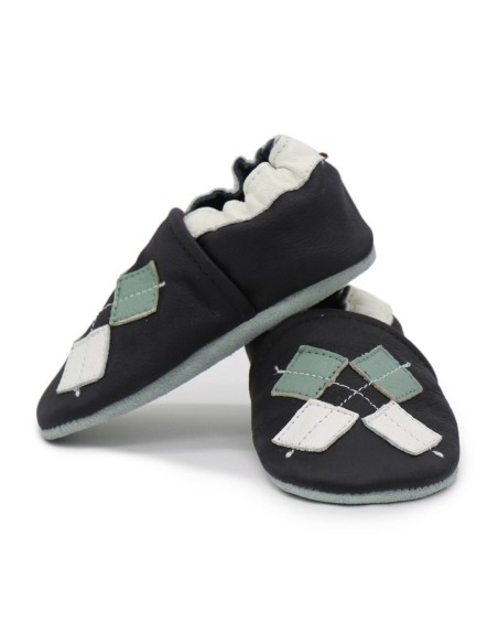 Zapatos de cuero bebé - CAROZOO - argyle black