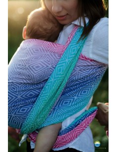 Fular tejido - Llittle Frog - Linen Aurora cube 2