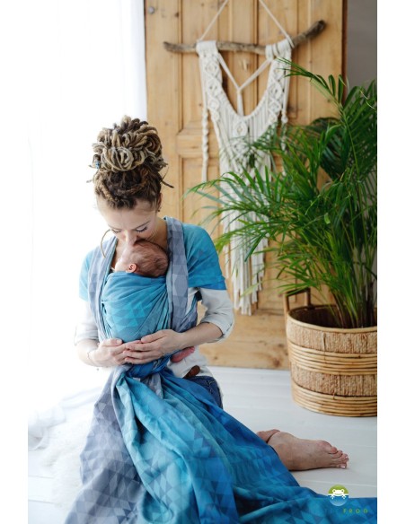 Fular tejido - Little Frog - Navy Illusion