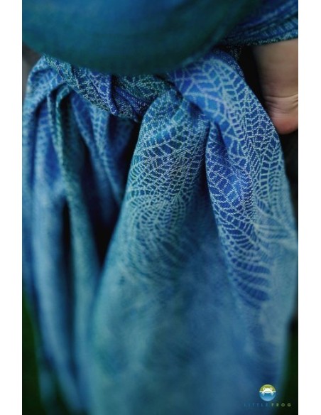 Fular tejido - Little Frog - Marine linen (lino)