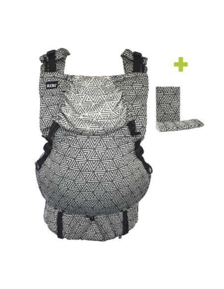 Mochila ergonómica evolutiva - Kibi In - Grey Illusion - inverse