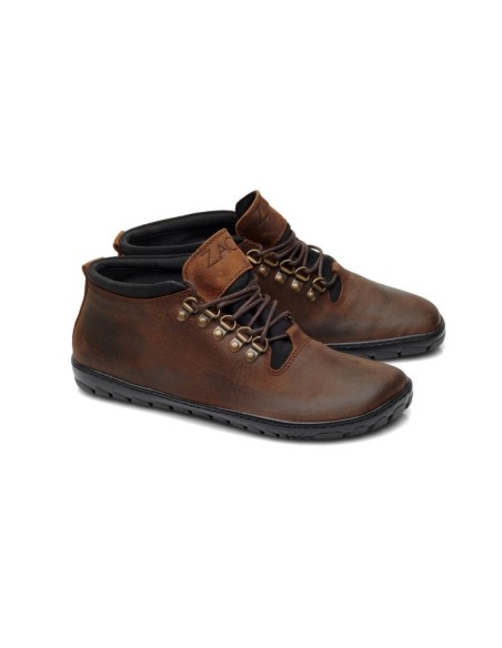 Zapatos Barefoot - Zaqq - EXPEQ Mid Brown Waterproof