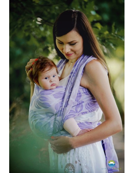 Fular tejido - Little Frog - Liliac Flowrora