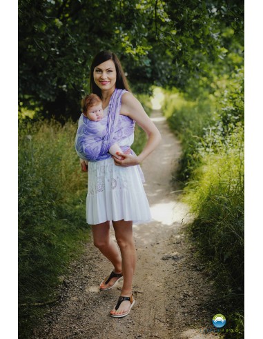 Fular tejido - Little Frog - Liliac Flowrora