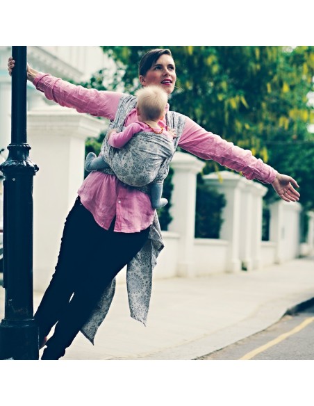 Fular tejido - Fidella - Iced Butterfly - smoke