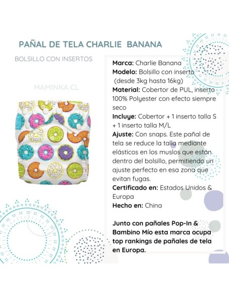 Charlie Banana - Bolsillo con 2 insertos