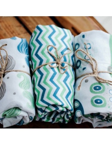 Muselina / pañal de bambú - Little Frog - green