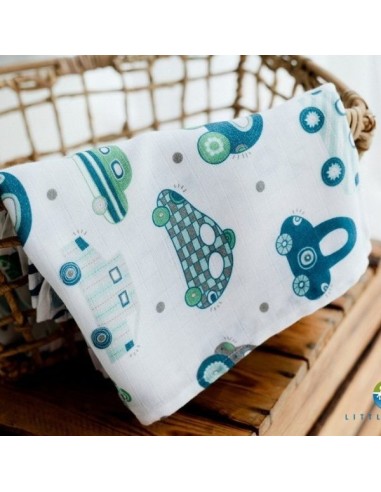 Muselina / pañal de bambú - Little Frog - green