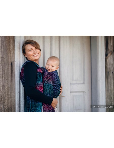 Fular tejido - Lenny Lamb - black opal (merino, seda, cachemira)