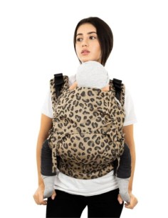 Mochila ergonómica evolutiva - Fidella 2.0 - Leopard Gold - TODDLER (algodón org., viscosa, seda)
