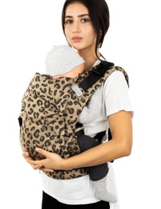 Mochila ergonómica evolutiva - Fidella 2.0 - Leopard Gold - TODDLER (algodón org., viscosa, seda) 2