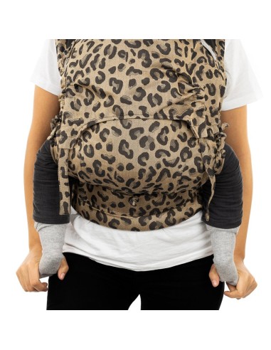 Mochila ergonómica evolutiva - Fidella 2.0 - Leopard Gold - TODDLER (algodón org., viscosa, seda)