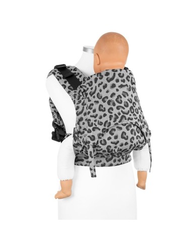 Mochila ergonómica evolutiva - Fidella 2.0 - Leopard Silver - TODDLER (algodón org., viscosa, seda)