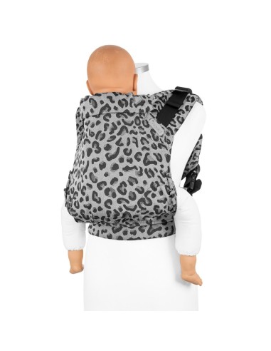 Mochila ergonómica evolutiva - Fidella 2.0 - Leopard Silver - TODDLER (algodón org., viscosa, seda)
