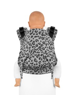 Mochila ergonómica evolutiva - Fidella 2.0 - Leopard Silver - TODDLER (algodón org., viscosa, seda)