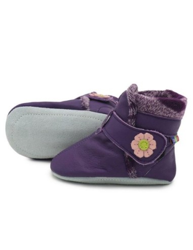 ZAPATOS DE CUERO PARA BEBÉ - CAROZOO - purple