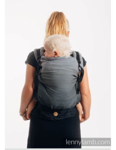 Mochila ergonómica evolutiva - Lenny Upgrade - Little Herringbone Ombre Grey 2