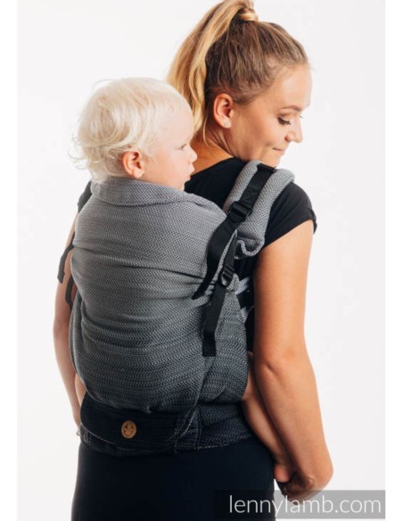 Mochila ergonómica evolutiva - Lenny Upgrade - Little Herringbone Ombre Grey
