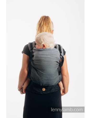 Mochila ergonómica evolutiva - Lenny Upgrade - Little Herringbone Ombre Grey