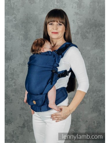Mochila ergonómica evolutiva - Lenny Upgrade - Little Herringbone Cobalt