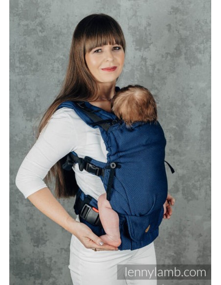 Mochila ergonómica evolutiva - Lenny Upgrade - Little Herringbone Cobalt