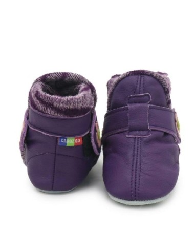 ZAPATOS DE CUERO PARA BEBÉ - CAROZOO - purple