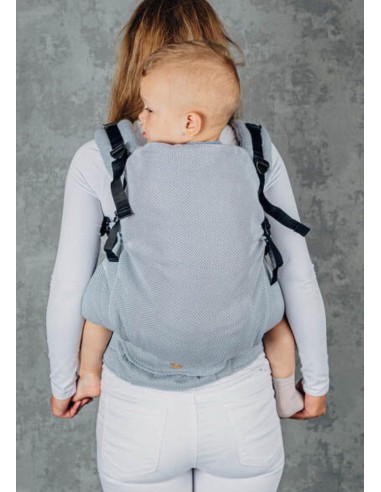Mochila ergonómica evolutiva - Lenny Preschool - Little Herringbone - grey