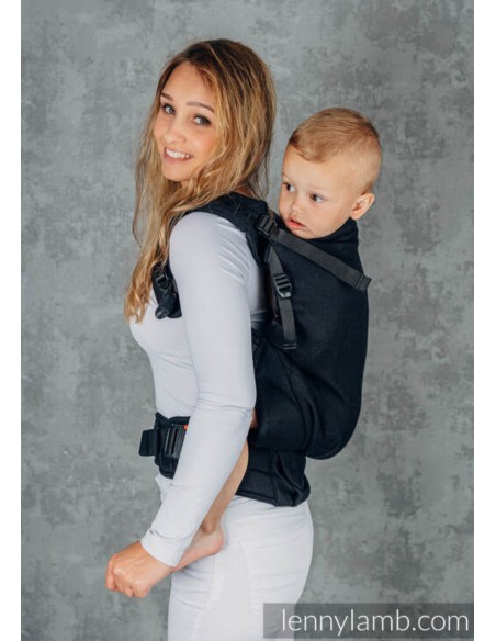 Mochila ergonómica evolutiva - Lenny Preschool - Herringbone Ebony - black