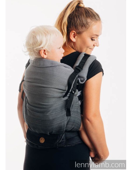 Mochila ergonómica evolutiva - Lenny Preschool - Herringbone Ombre - grey
