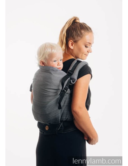 Mochila ergonómica evolutiva - Lenny Preschool - Herringbone Ombre - grey