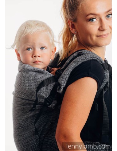 Mochila ergonómica evolutiva - Lenny Preschool - Herringbone Ombre - grey