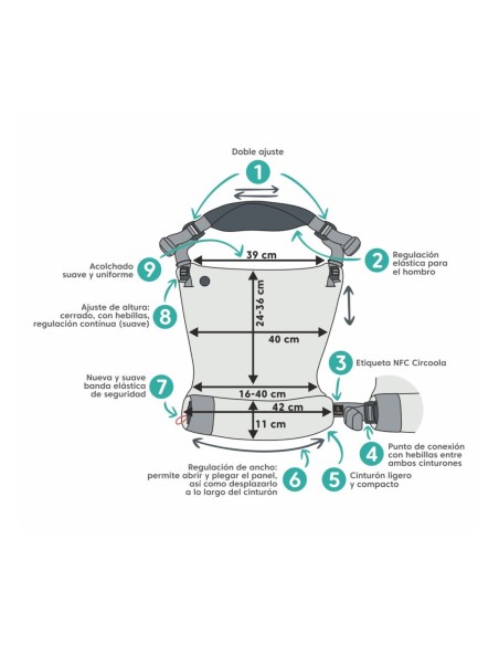 Mochila ergonómica / gemelar - Lenny Twin - Ombre Grey (2 unidades)