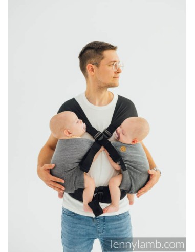 Mochila ergonómica / gemelar - Lenny Twin - Ombre Grey (2 unidades)