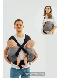 Mochila ergonómica / gemelar - Lenny Twin - Ombre Grey (1 unidad / 1 bebé)