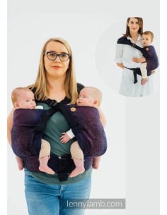 Mochila ergonómica / gemelar - Lenny Twin - Wild wine (2 unidadades)
