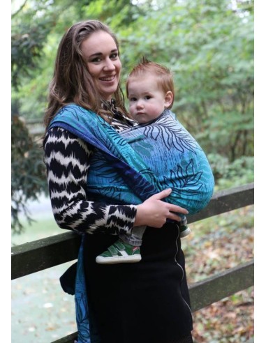 Bandolera - Yaro - Oasis Duo Aqua Grad Emerald Navy Wool