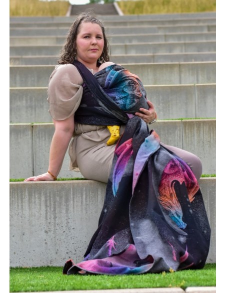 Fular tejido - Yaro - Moonkeeper Duo Black Astral Rainbow