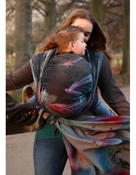 Fular tejido - Yaro - Moonkeeper Duo Black Astral Rainbow