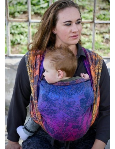 Fular tejido - Yaro - Chloe Duo Havana Grad Orange Navy Confetti