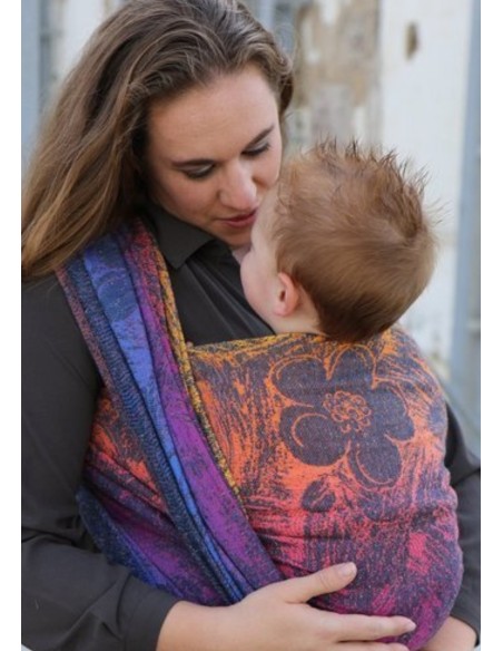 Fular tejido - Yaro - Chloe Duo Havana Grad Orange Navy Confetti