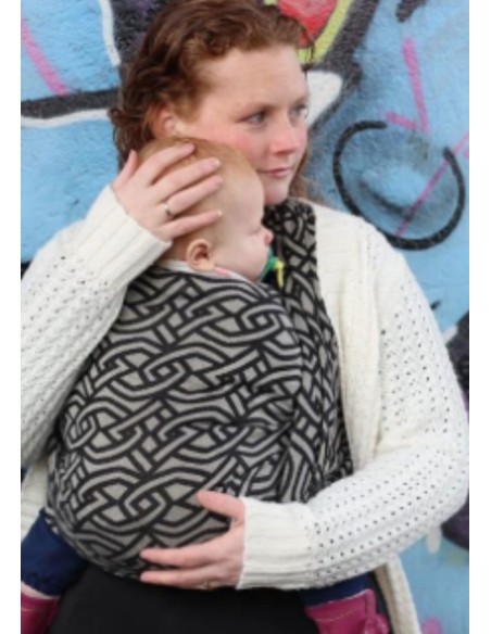 Fular tejido - Yaro - Braid Black Natural Seacell