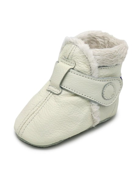 ZAPATOS DE CUERO PARA BEBÉ - CAROZOO - White