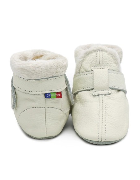 ZAPATOS DE CUERO PARA BEBÉ - CAROZOO - White