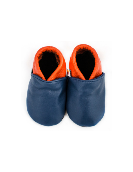 zapatos de cuero - afelo - blue/orange