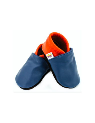 zapatos de cuero - afelo - blue/orange