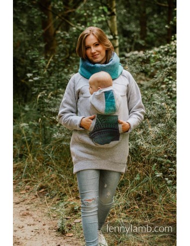 Poleron de porteo unisex - Lenny Lamb- Gris