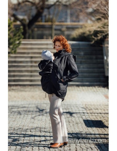 Abrigo de porteo - Softshell - Negro
