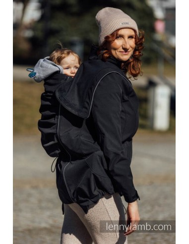 Abrigo de porteo - Softshell - Negro
