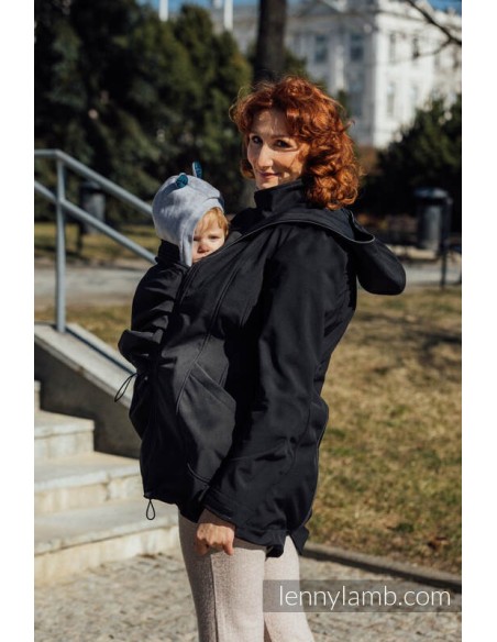 Abrigo de porteo - Softshell - Negro